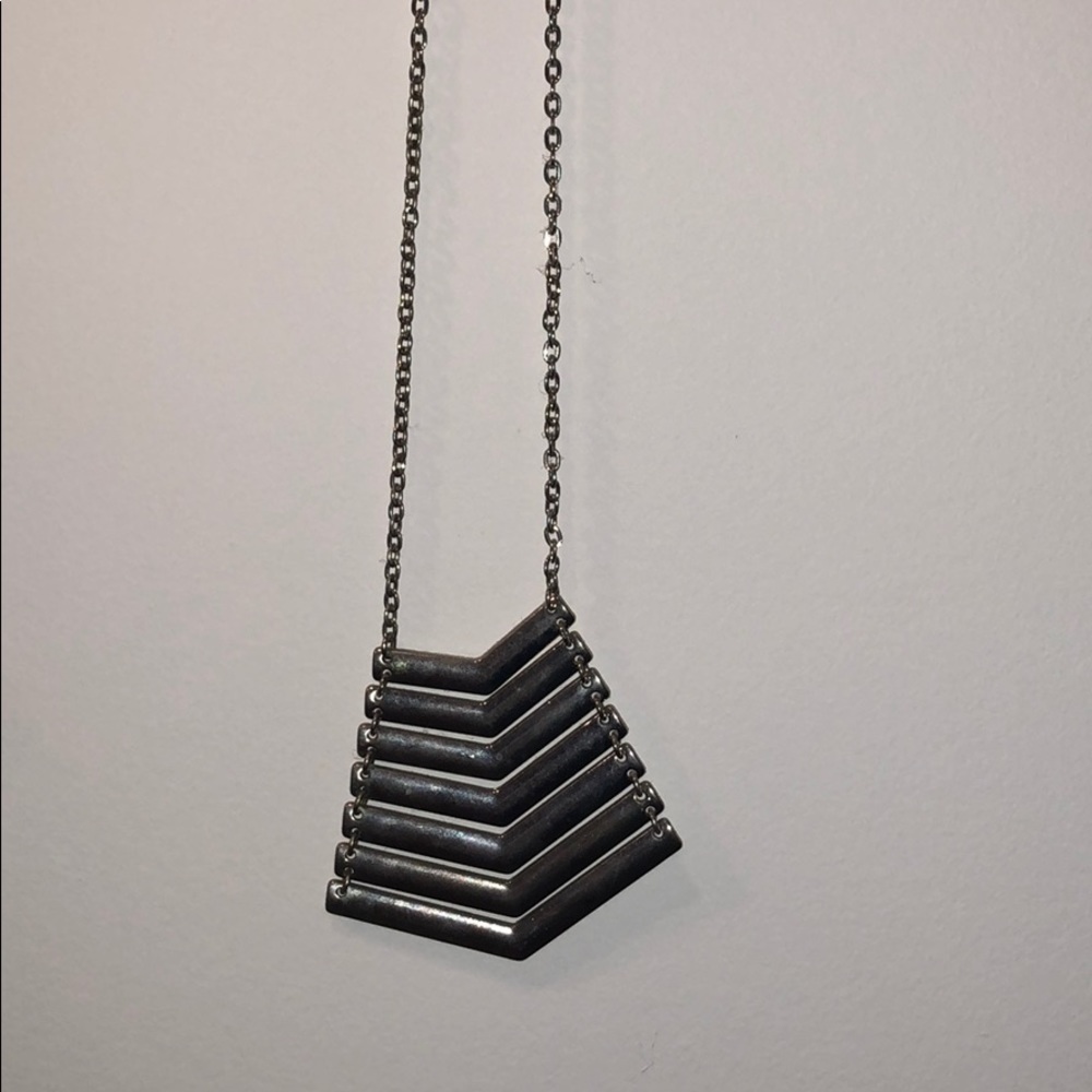 silver boho necklace